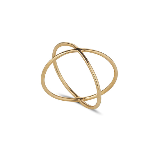 9ct Gold Modern Wishbone Ring - John Ross Jewellers