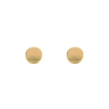 9ct Gold Plain Polished Stud Earrings - John Ross Jewellers