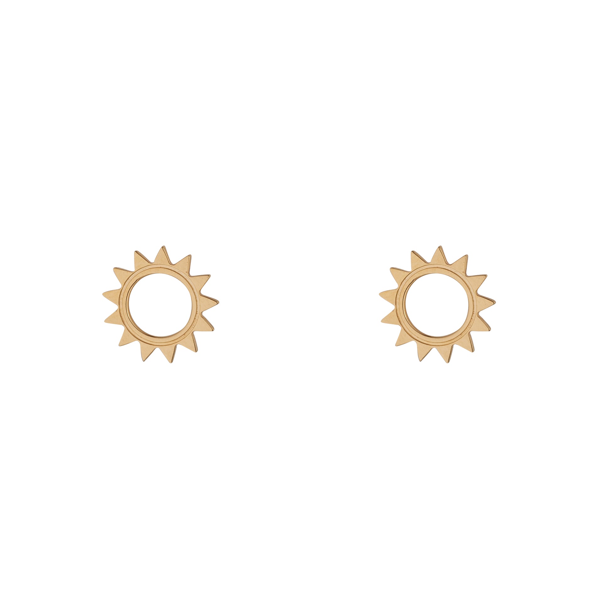 9ct Gold Sun Stud Earrings - John Ross Jewellers