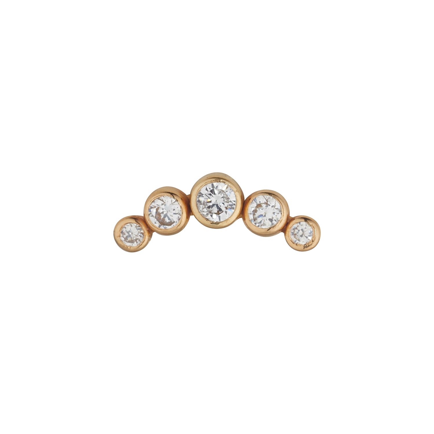 Ear Candy 9ct Gold CZ Garland Cartilage Stud | Labret - John Ross Jewellers