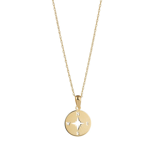 9ct Gold Compass Necklace - John Ross Jewellers