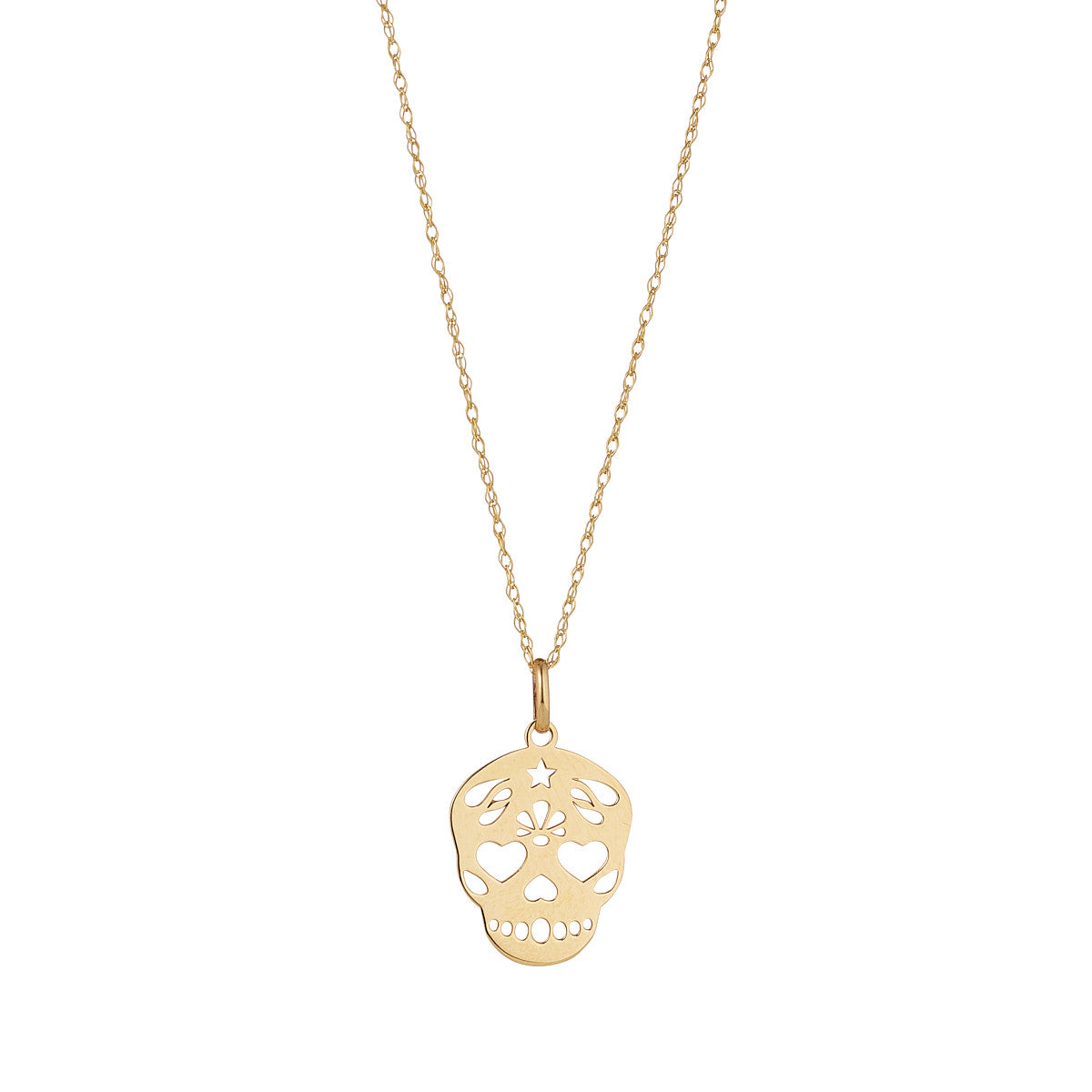 9ct Gold Sugar Skull Mask Necklace - John Ross Jewellers