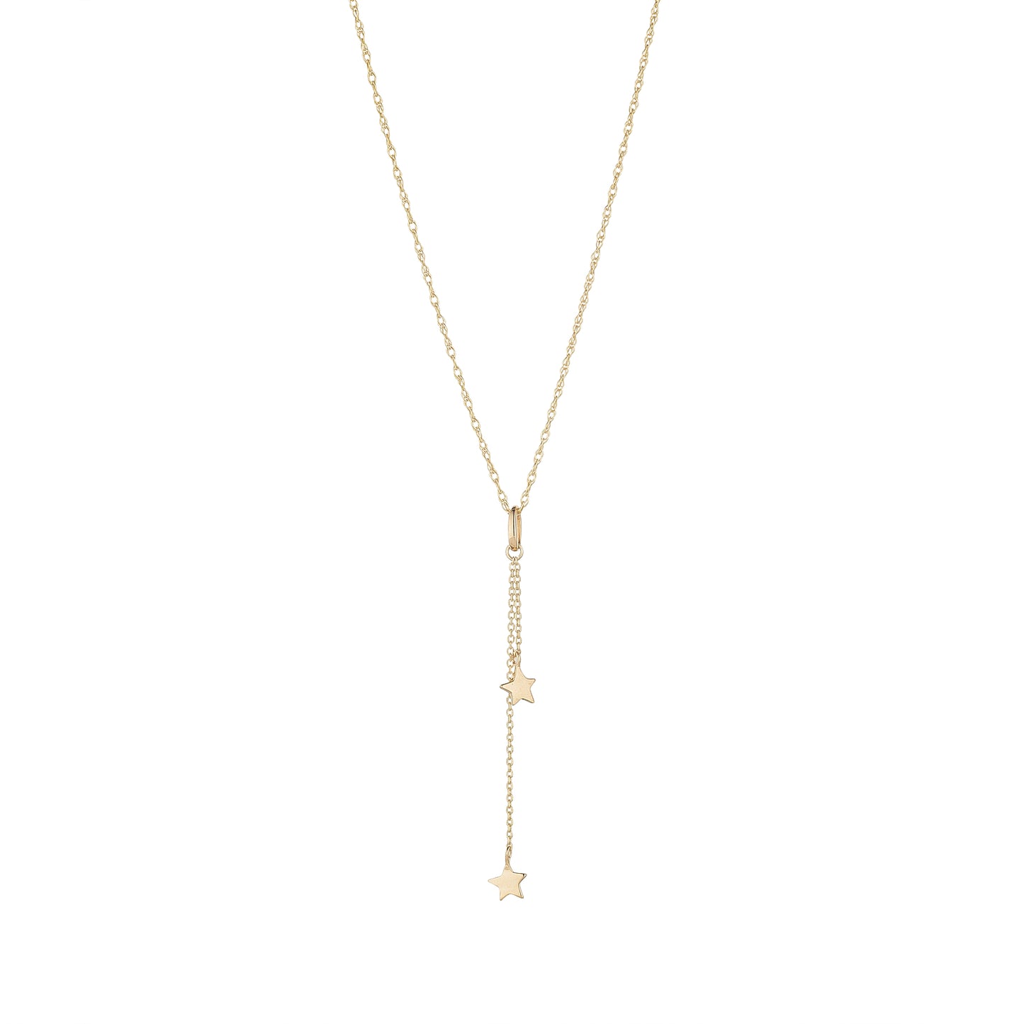 9ct Gold Star Tassel Lariat Necklace - John Ross Jewellers