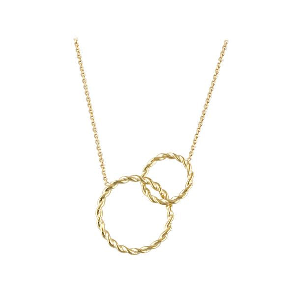 9ct Gold Twist Unity Necklace - John Ross Jewellers