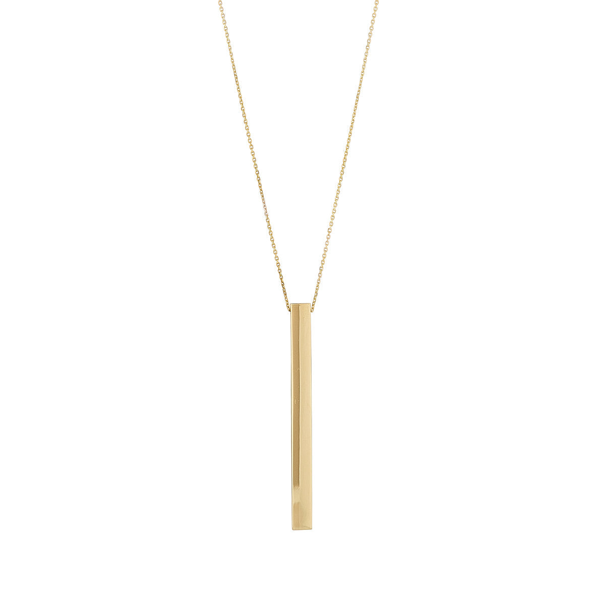 9ct Gold Bar Pendant Necklace - John Ross Jewellers