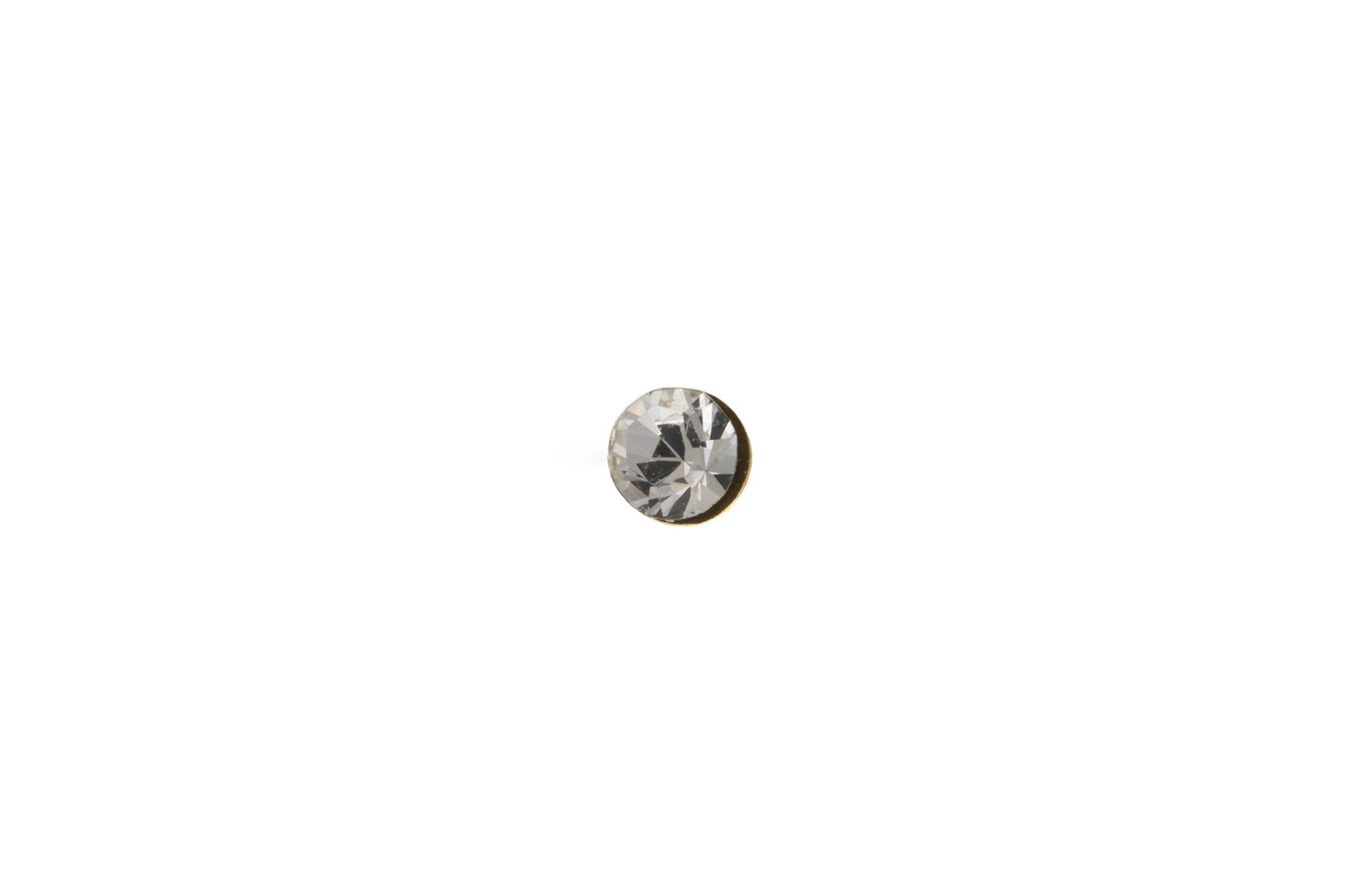9ct Gold Nose Stud | 2mm Crystal - John Ross Jewellers
