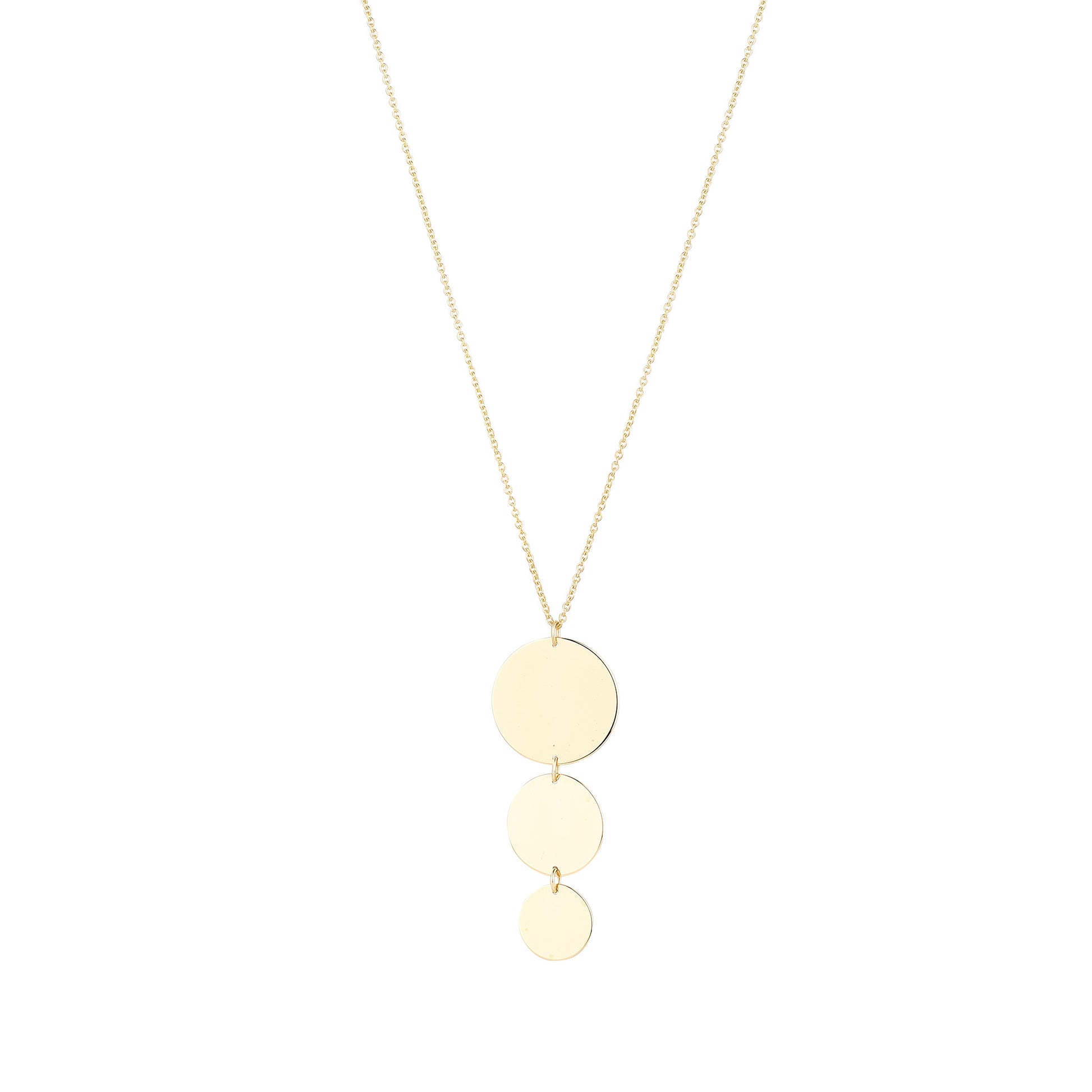 9ct Gold Three Disc Necklace - John Ross Jewellers