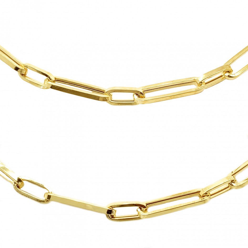 9ct Gold Long Link Necklace | 28" - John Ross Jewellers