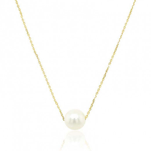 9ct Gold Cultured Pearl Slider Necklace - John Ross Jewellers