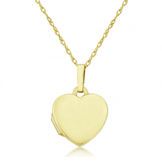 9ct Gold Darling Heart Locket Necklace - John Ross Jewellers