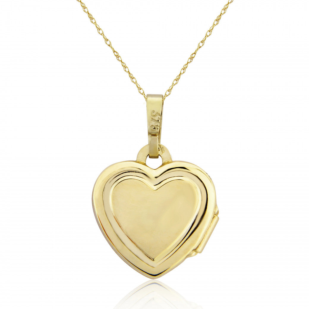9ct Gold Darling Heart Locket Necklace - John Ross Jewellers