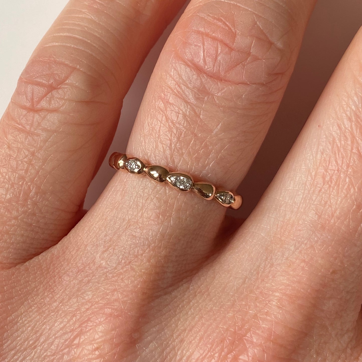 9ct Rose Gold Diamond Set Ring - John Ross Jewellers