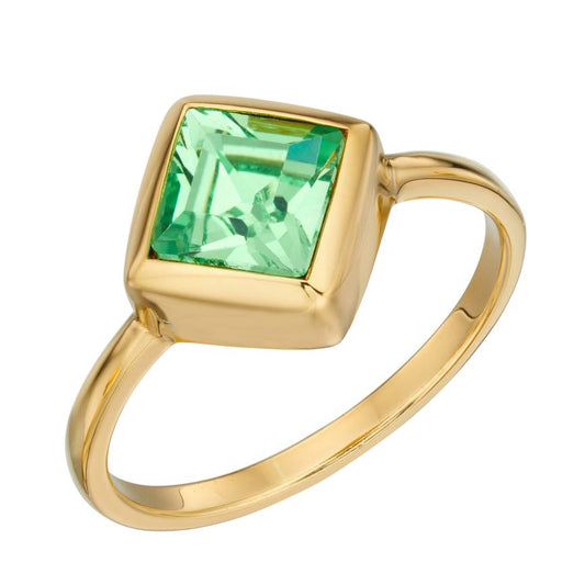 Sunshine Mint Crystal Ring - John Ross Jewellers