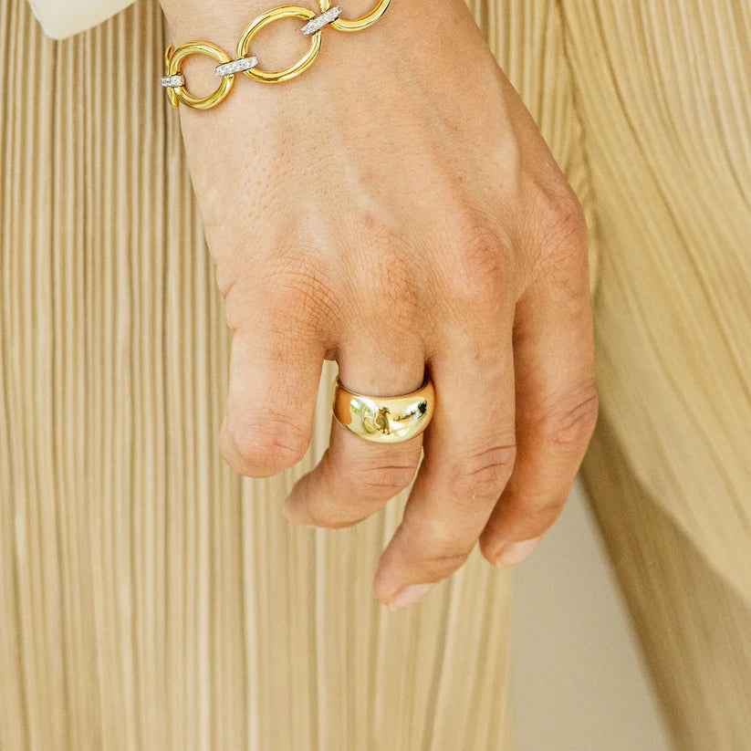 Glitz Super Chunky Ring - Gold - John Ross Jewellers