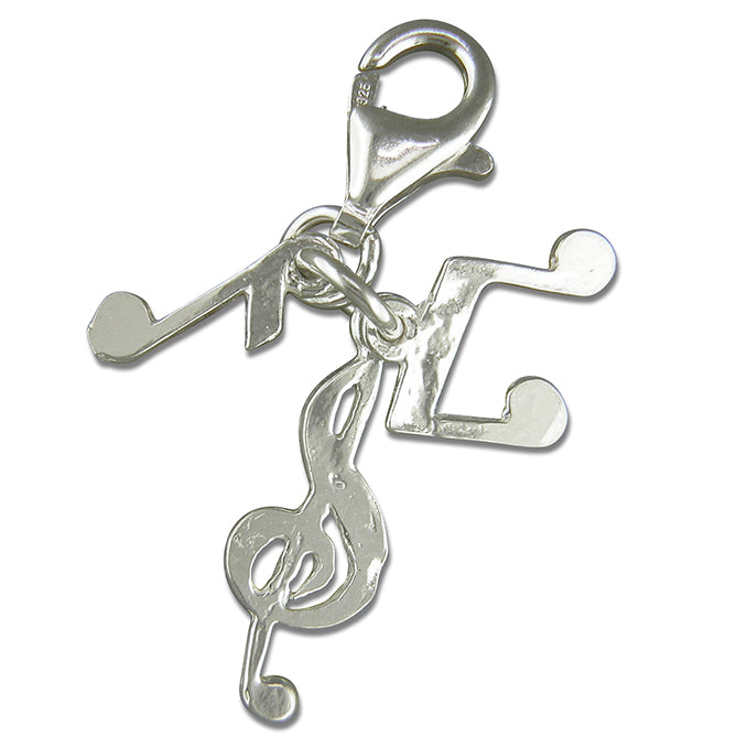 Silver Musical Clip-on Charm - John Ross Jewellers