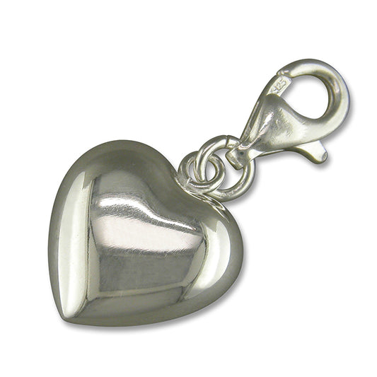 Silver Heart Clip-on Charm - John Ross Jewellers