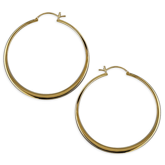 SUNSHINE Large Tapered Hoop Earrings - John Ross Jewellers