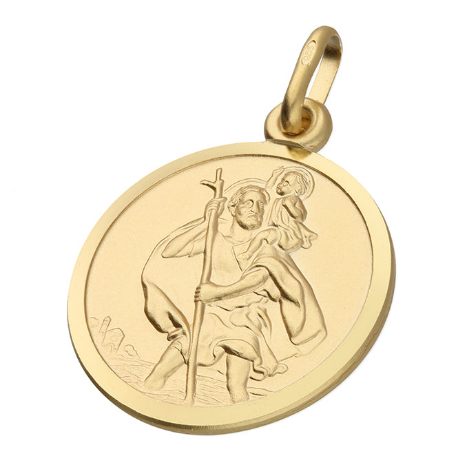 Sunshine Medium St Christopher Medal Necklace - John Ross Jewellers