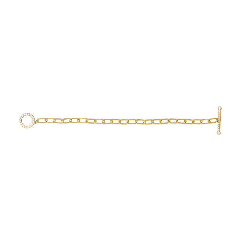 Sunshine CZ T-Bar Bracelet | 21cm - John Ross Jewellers