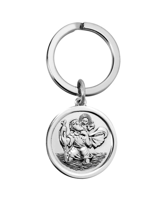 Silver St Christopher Key Ring - John Ross Jewellers