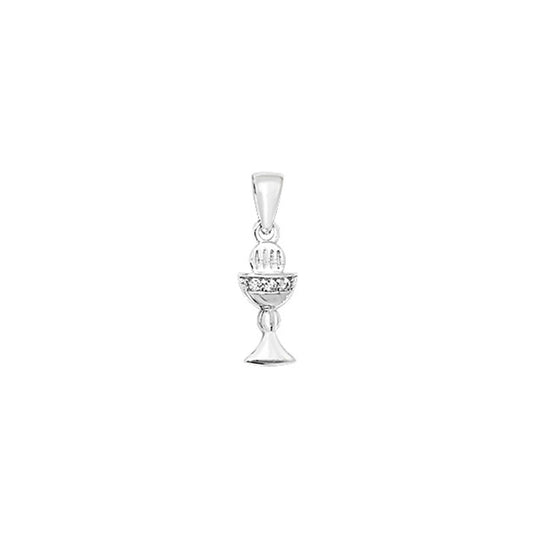 Kids Silver CZ Chalice Necklace - John Ross Jewellers