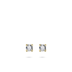 14ct Gold CZ Stud Earrings | 5mm - John Ross Jewellers