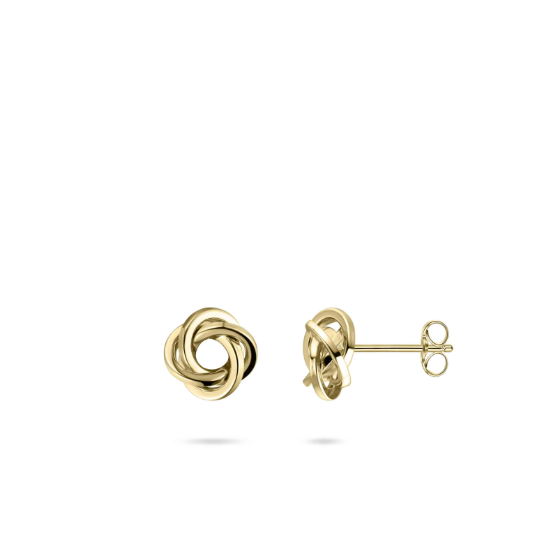 14ct Gold Knot Stud Earrings - John Ross Jewellers