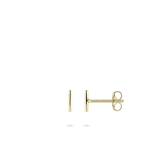14ct Gold Bar Stud Earrings - John Ross Jewellers