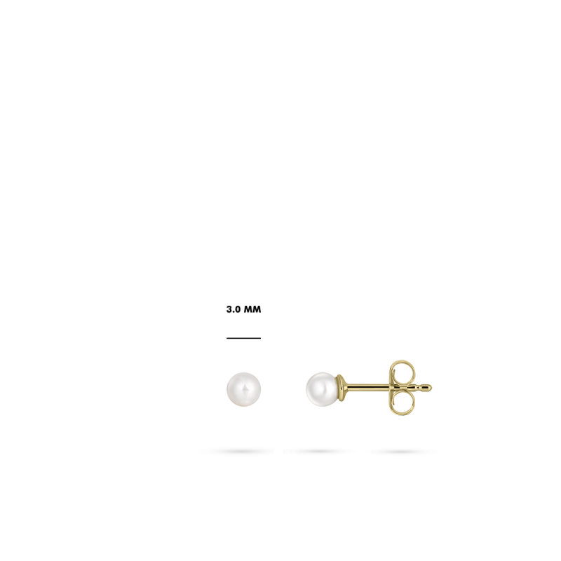 14ct Gold Pearl Stud Earrings | 3mm - John Ross Jewellers