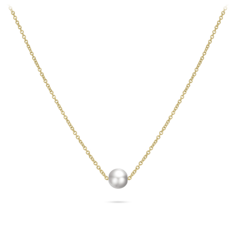14ct Gold Pearl Slider Necklace - John Ross Jewellers