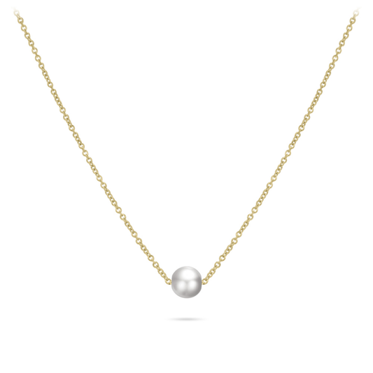 14ct Gold Pearl Slider Necklace - John Ross Jewellers