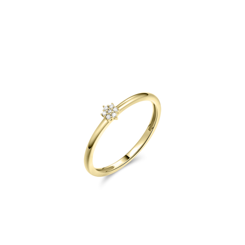 14ct Gold CZ Star Ring - John Ross Jewellers