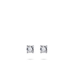 14ct White Gold CZ Stud Earrings | 5mm - John Ross Jewellers