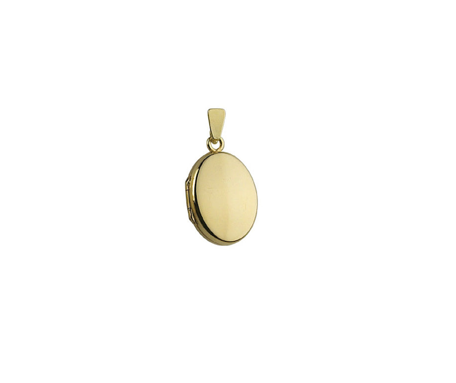 9ct Gold Oval Handmade Locket Necklace | Small - John Ross Jewellers