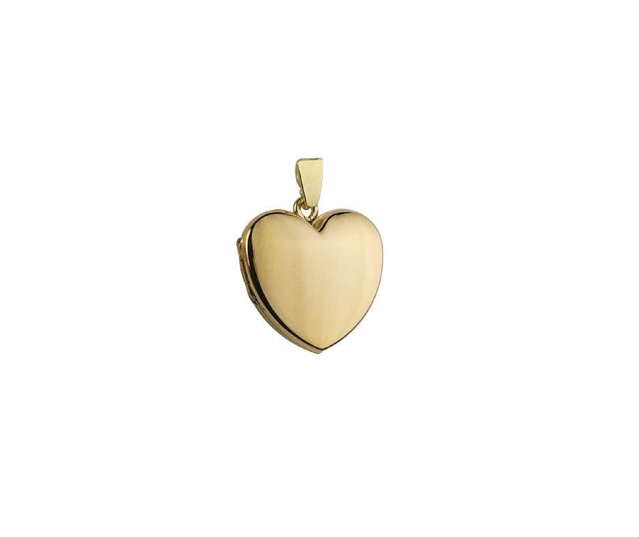 9ct Gold Handmade Heart Locket Necklace | Medium - John Ross Jewellers