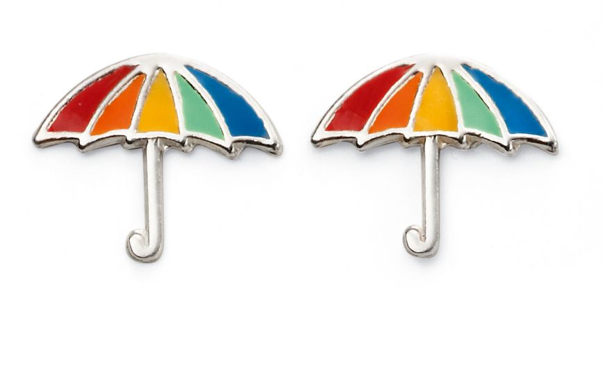 Rainbow Umbrella Stud Earrings - John Ross Jewellers