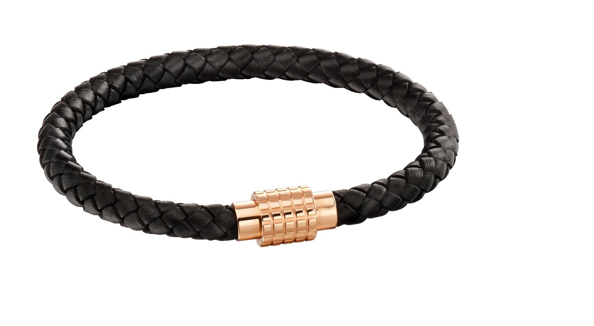 FRED BENNETT Expresso Brown Braided Wristband - John Ross Jewellers