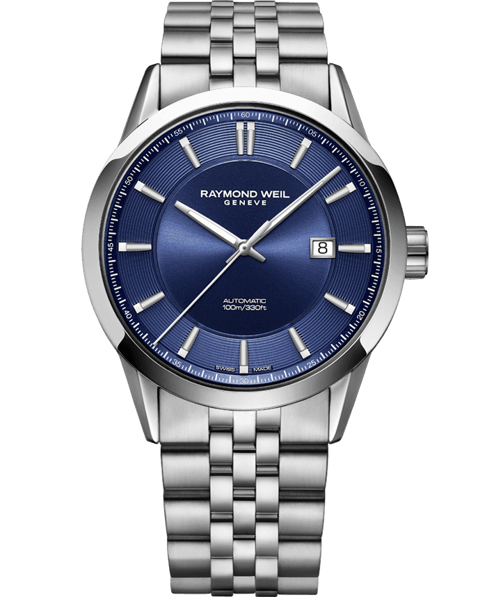 Raymond Weil FREELANCER Automatic 42mm Stainless steel, Blue Dial - John Ross Jewellers