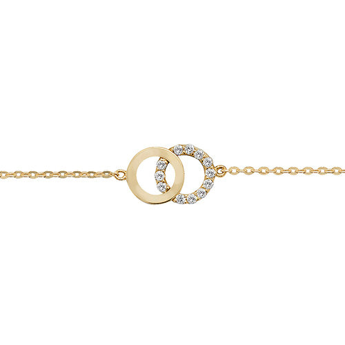 9ct Gold CZ Unity Bracelet - John Ross Jewellers