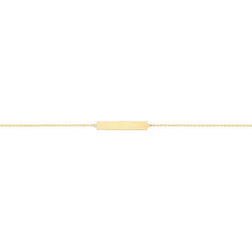 9ct Gold Bar Disc Identity Bracelet - John Ross Jewellers