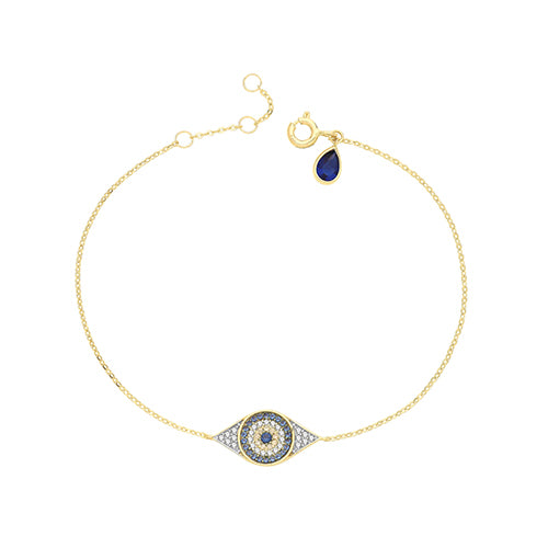 9ct Gold Evil Eye Bracelet - John Ross Jewellers