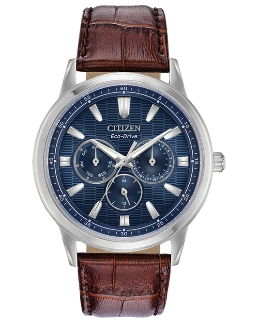 Ecodrive, brown leather strap.