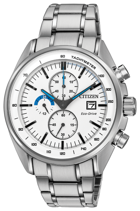 The perfect mix of dress and sporty make up this Drive from Citizen HTM timepiece. Featured in stainless steel with a bright white dial, 1/5-second chronograph measuring up to 60 minutes, 12/24-hour time, date and water resistant up to 100 meters. Featuring Eco-Drive technology – powered by light. The watch includes water resistance of 100 metres and a 44mm case.