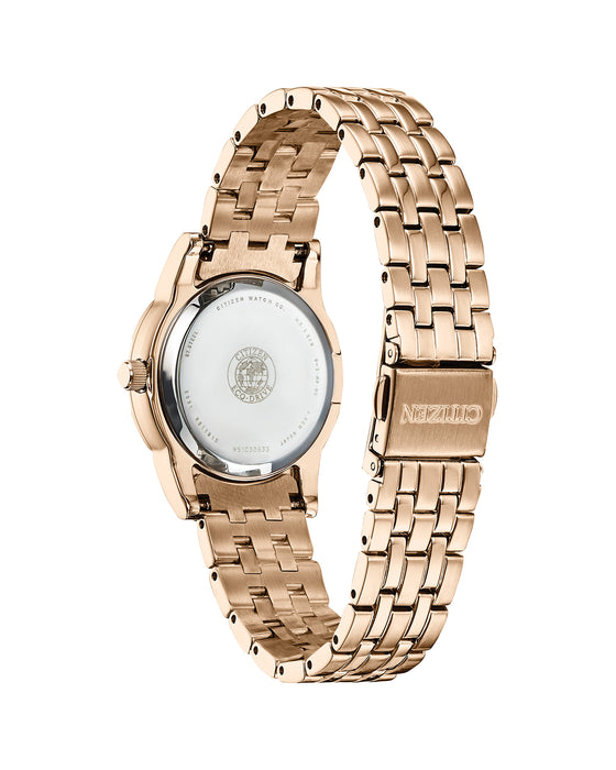 Citizen Silhouette Crystal Rose Gold Ecodrive Ladies Watch - John Ross Jewellers