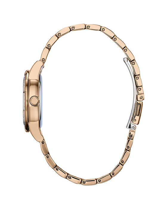 Citizen Silhouette Crystal Rose Gold Ecodrive Ladies Watch - John Ross Jewellers