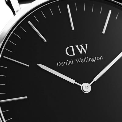 Daniel Wellington Watch Classic 36mm Sheffield Silver Black - John Ross Jewellers