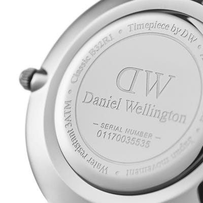 Daniel Wellington Watch Petite 32mm Ashfield Silver Black - John Ross Jewellers