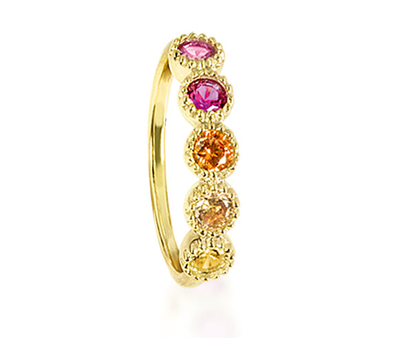 Sunshine Warm Rainbow Ring - John Ross Jewellers