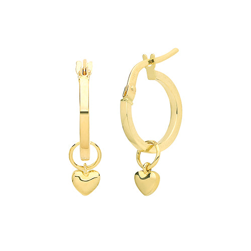 Ear Candy 9ct Gold Heart Earring Charm - John Ross Jewellers