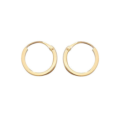 9ct Gold 8mm Sleeper Earrings - John Ross Jewellers